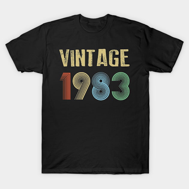 Vintage 1983 Birthday T-Shirt by Dirty Custard Designs 